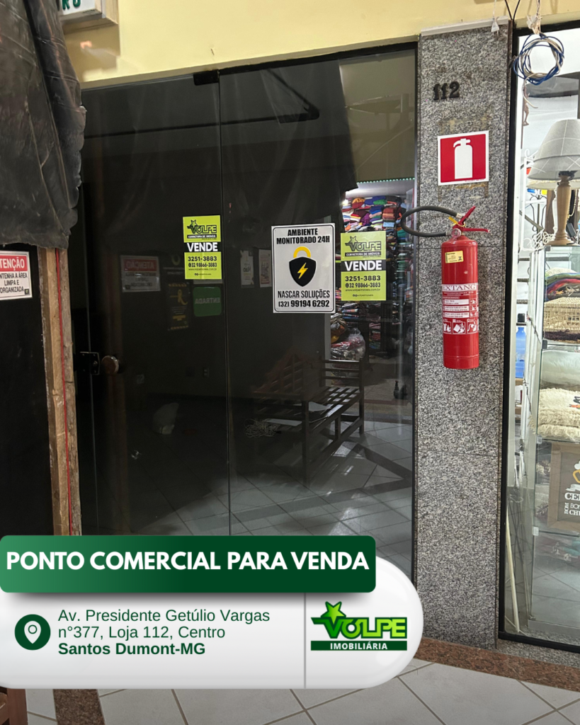 Avenida Presidente Getúlio Vargas, n 377, loja 112, Centro